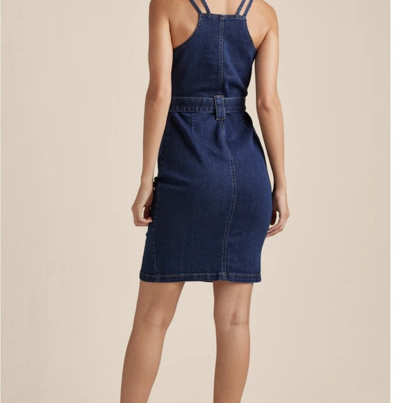 Venus Denim Dress With Zipper - Picture 2 of 5